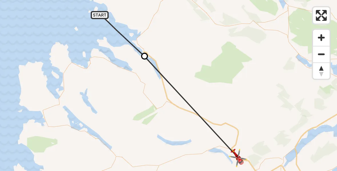 Flight route Air Ambulance Helicopter Inner Seas - Loch Garve, 01 July 2026, 10:16