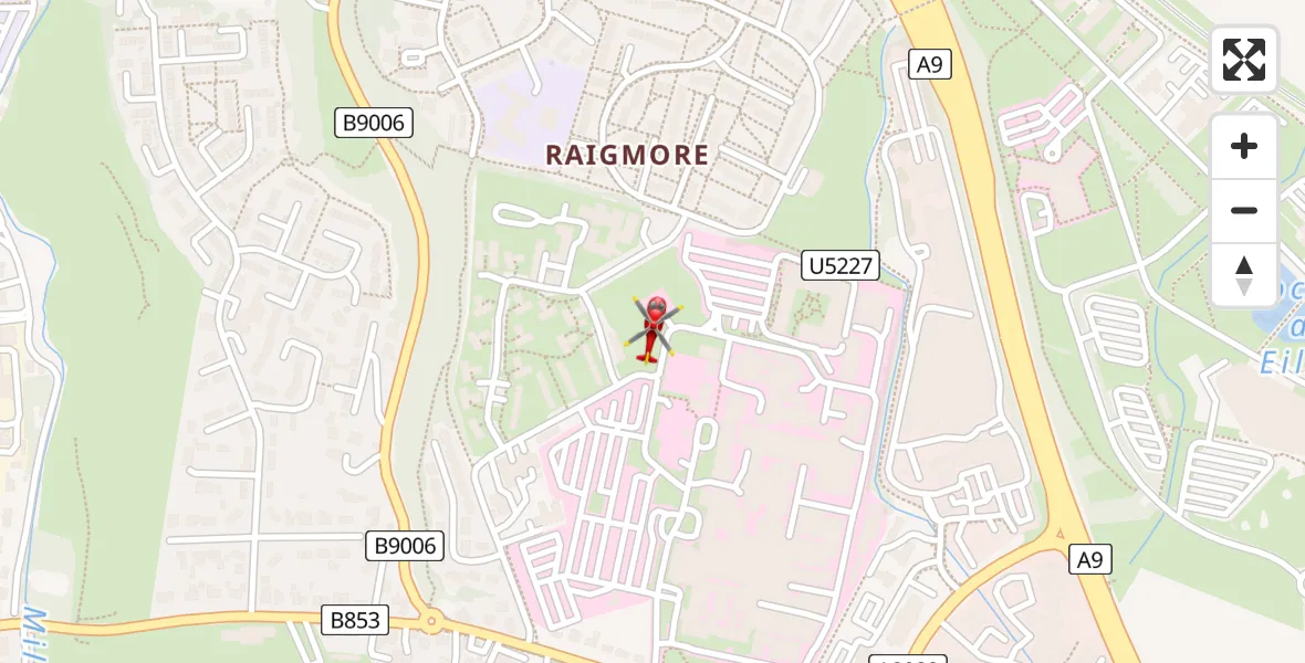 Flight route Air Ambulance Helicopter Inverness - Inverness, 01 July 2026, 10:44
