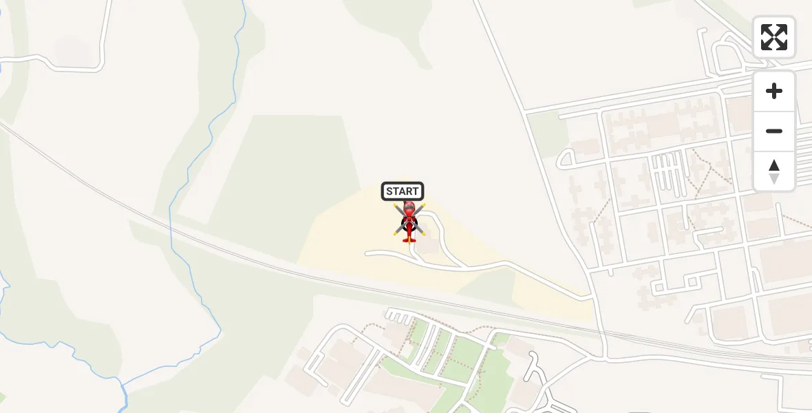 Flight route Air Ambulance Helicopter RAF Cosford - Cosford, 01 July 2026, 12:45