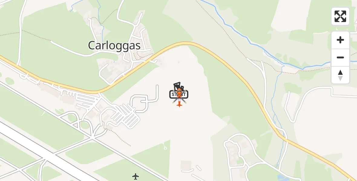Flight route Coastguard Helicopter Cornwall Airport Newquay - Cornwall Airport Newquay, 01 July 2026, 14:01