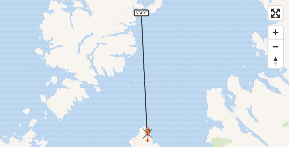 Flight route Coastguard Helicopter Inner Seas - Inner Seas, 01 July 2026, 15:04