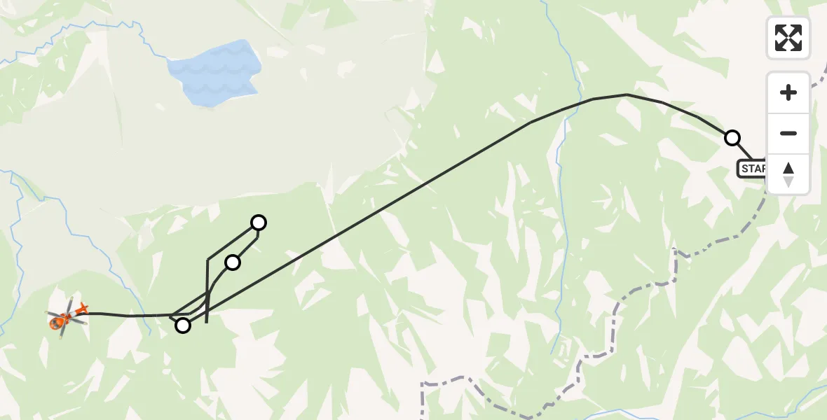 Flight route Coastguard Helicopter Moray - Rothiemurchus Lodge, 01 July 2026, 15:34