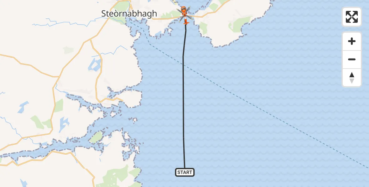 Flight route Coastguard Helicopter Inner Seas - Inner Seas, 01 July 2026, 15:54