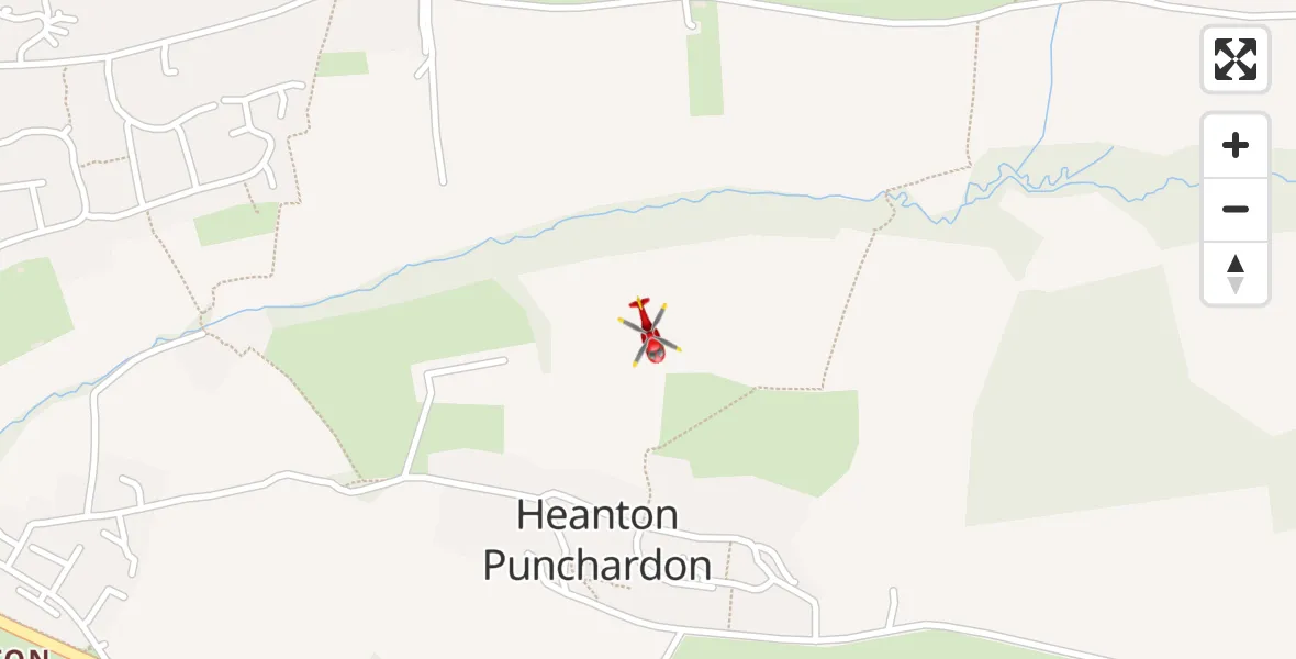 Flight route Air Ambulance Helicopter Heanton Punchardon - Heanton Punchardon, 01 July 2026, 16:30