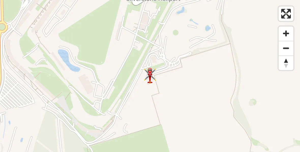 Flight route Air Ambulance Helicopter Lillingstone Dayrell with Luffield Abbey - Lillingstone Dayrell with Luffield Abbey, 02 July 2026, 13:48