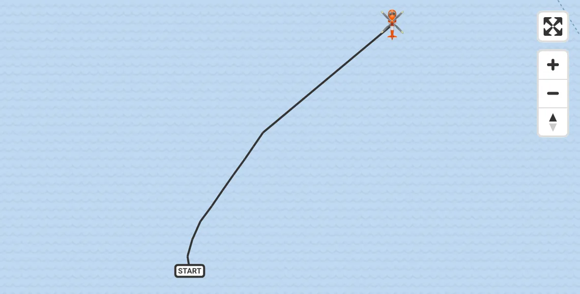 Flight route Coastguard Helicopter Inner Seas - Inner Seas, 02 July 2026, 13:57