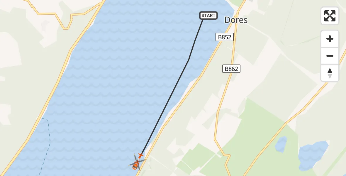 Flight route Coastguard Helicopter Loch Ness - Loch Ness, 02 July 2026, 15:05