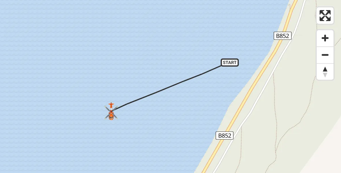 Flight route Coastguard Helicopter Loch Ness - Loch Ness, 02 July 2026, 15:10