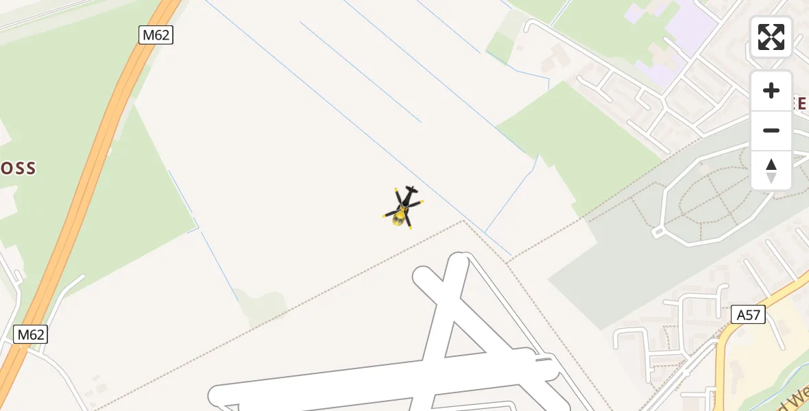 Flight route Police Helicopter Manchester Barton Aerodrome - Manchester Barton Aerodrome, 02 July 2026, 17:19