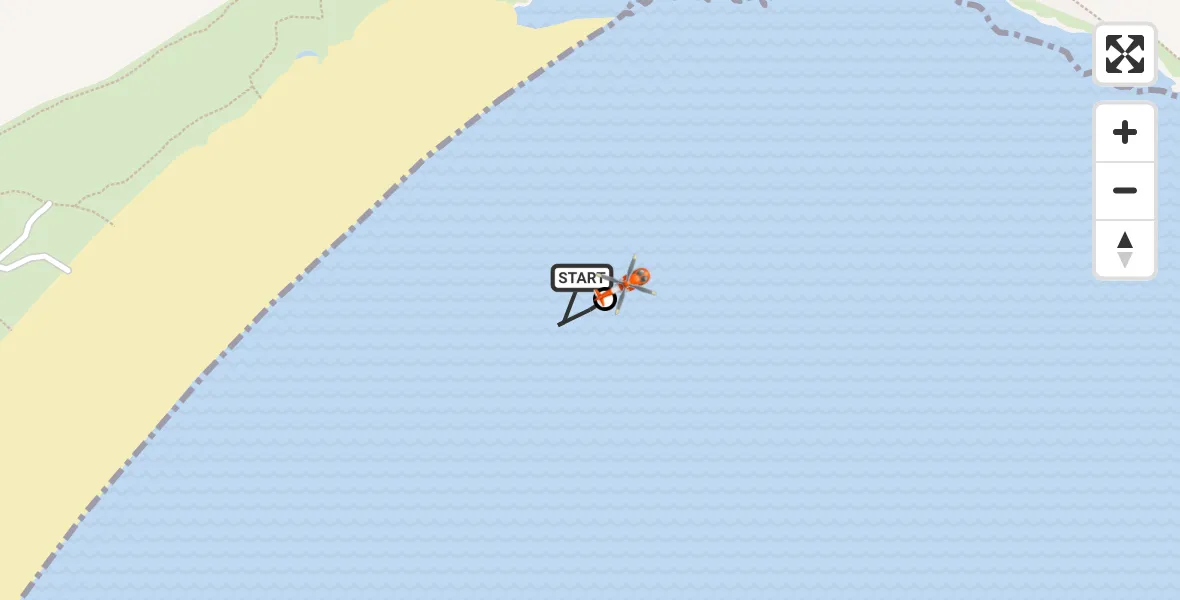 Flight route Coastguard Helicopter Castleview - St Cyrus, 02 July 2026, 23:13