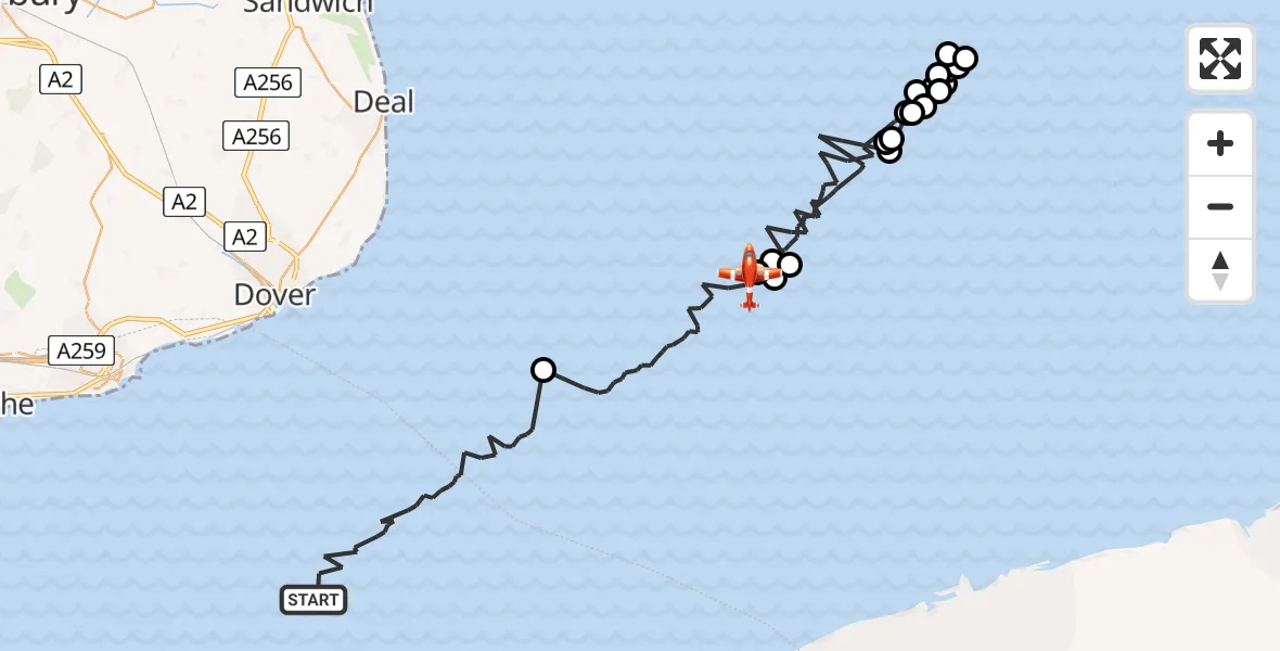 Flight route Coastguard Drone English Channel - North Sea, 03 July 2026, 08:57