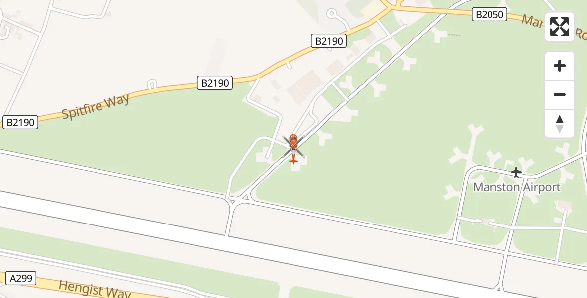 Flight route Coastguard Helicopter Manston Airport - Manston Airport, 03 July 2026, 09:31