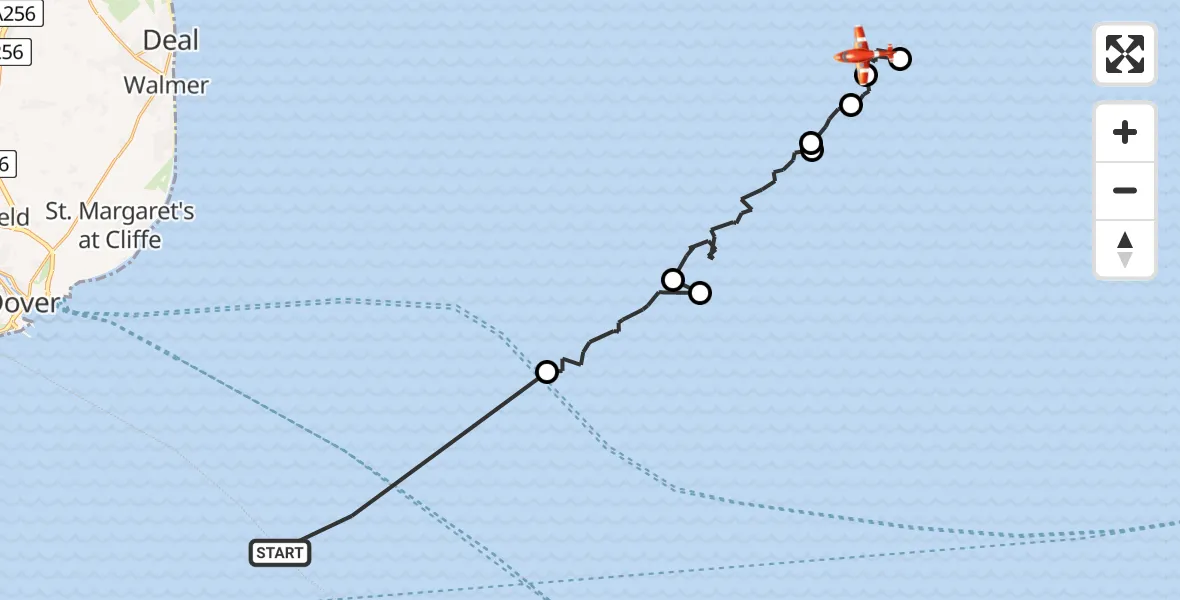 Flight route Coastguard Drone English Channel - North Sea, 03 July 2026, 10:54
