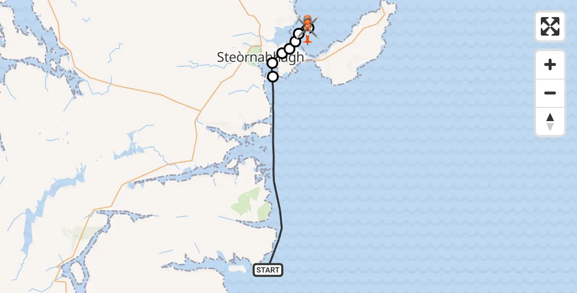 Flight route Coastguard Helicopter Inner Seas - Mealabost, 03 July 2026, 15:21