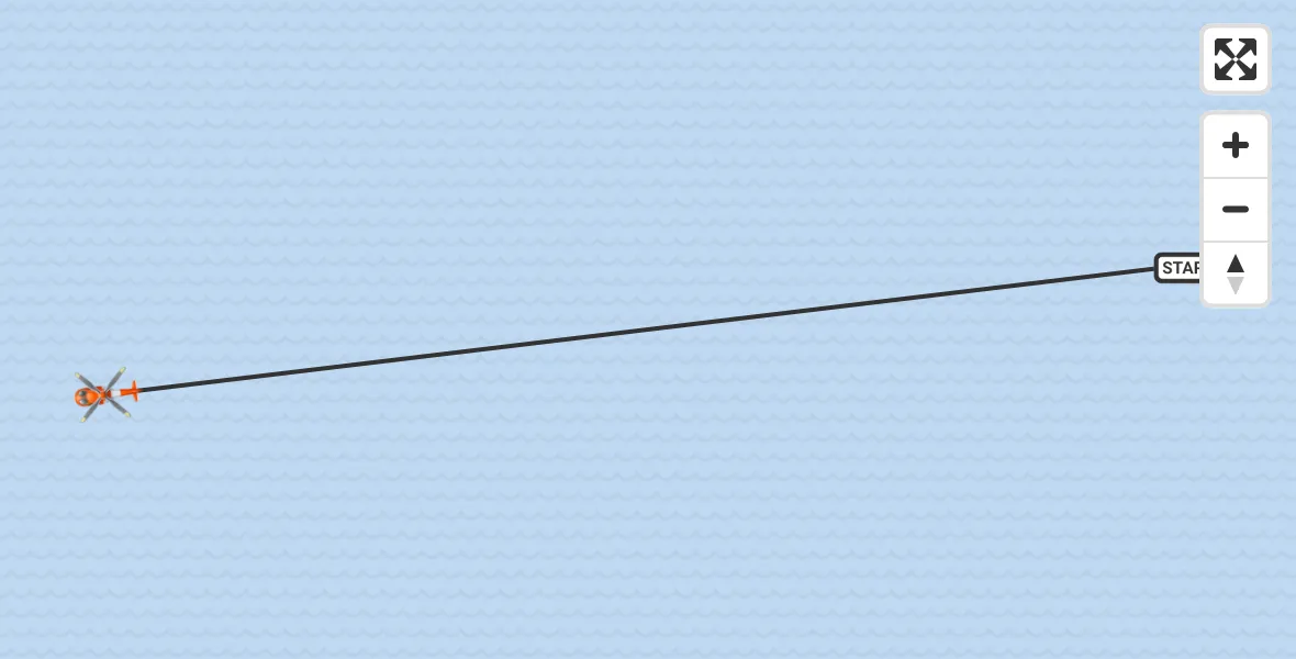 Flight route Coastguard Helicopter North Atlantic Ocean - North Atlantic Ocean, 03 July 2026, 18:00