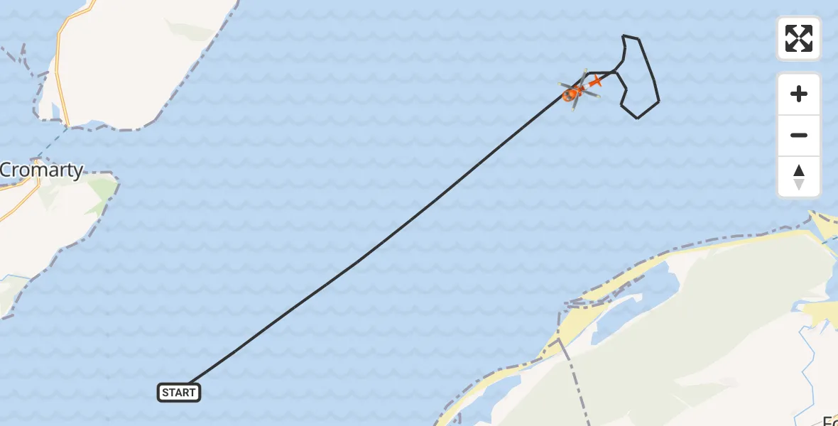 Flight route Coastguard Helicopter North Sea - North Sea, 04 July 2026, 09:51