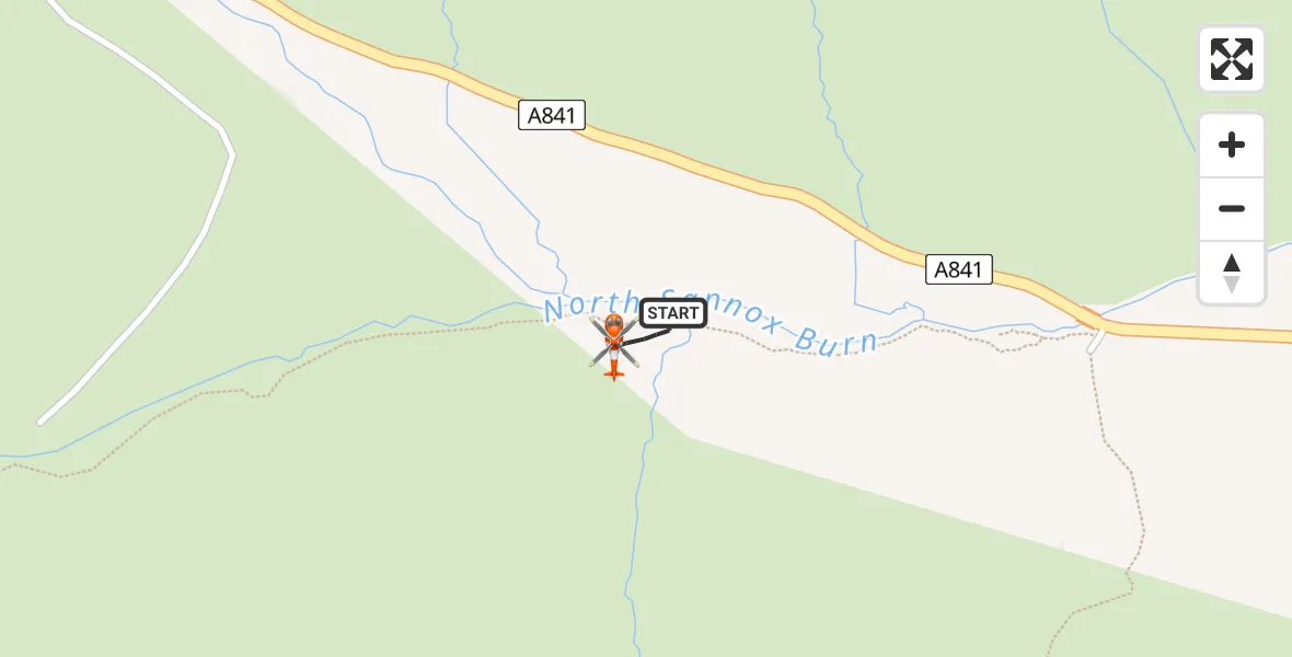 Flight route Coastguard Helicopter North Ayrshire - North Ayrshire, 04 July 2026, 14:01