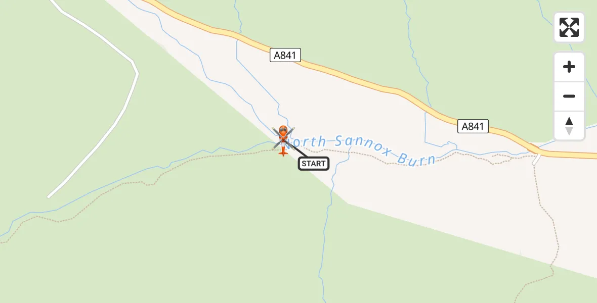 Flight route Coastguard Helicopter North Ayrshire - North Ayrshire, 04 July 2026, 14:04