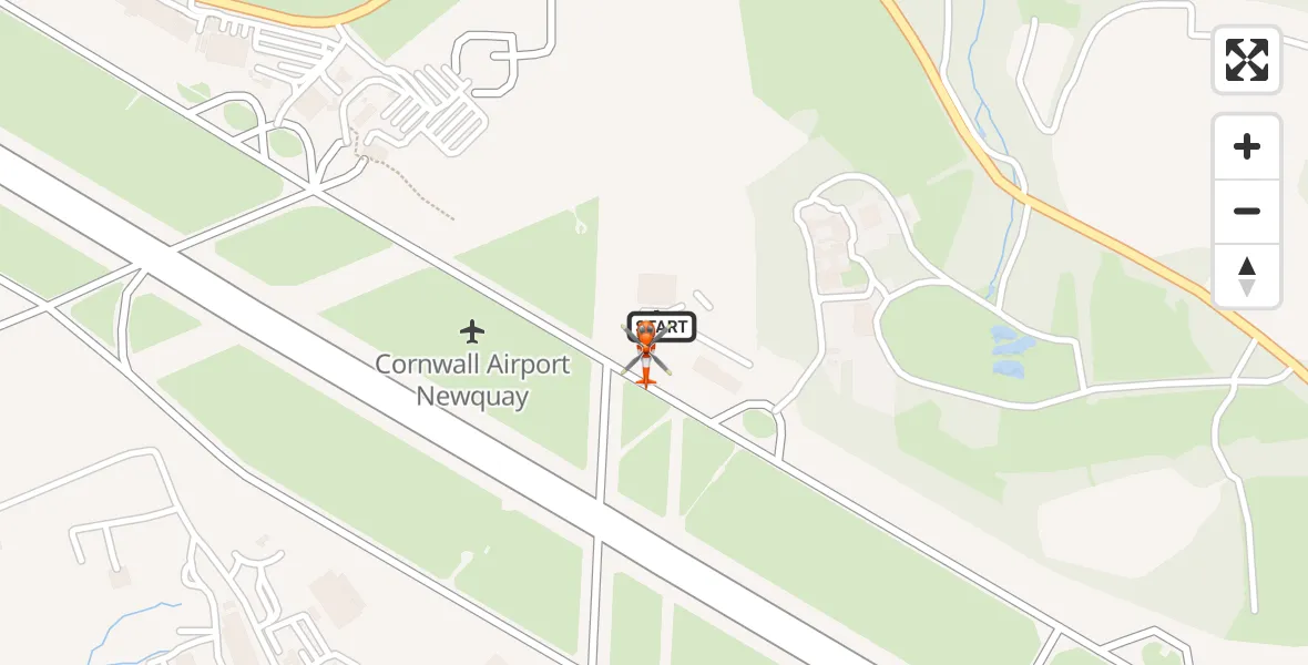 Flight route Coastguard Helicopter Cornwall Airport Newquay - Cornwall Airport Newquay, 04 July 2026, 15:24