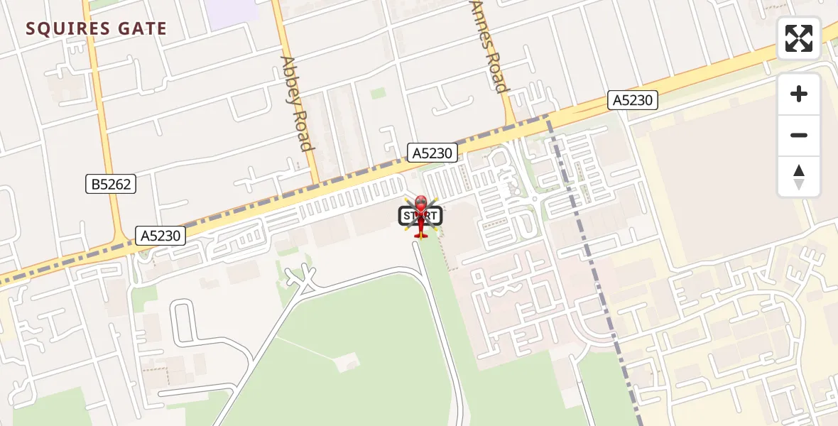 Flight route Air Ambulance Helicopter Blackpool Airport - Blackpool Airport, 04 July 2026, 18:37