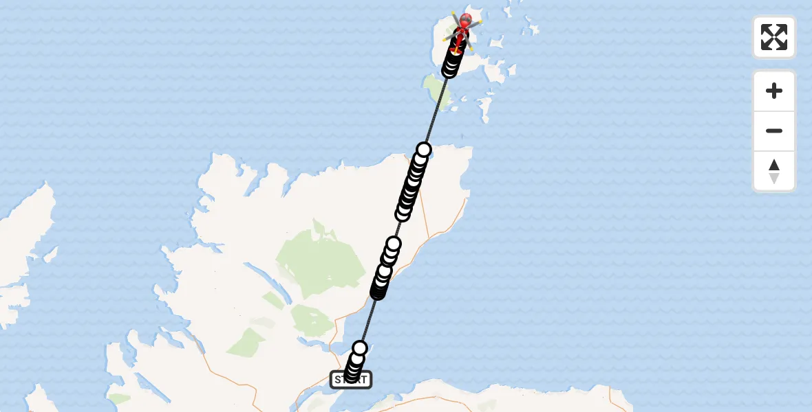 Flight route Air Ambulance Helicopter Highland - Bog of Surtan, 04 July 2026, 20:06