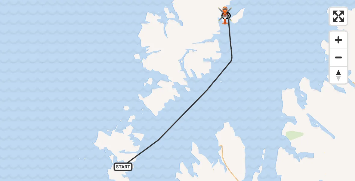 Flight route Coastguard Helicopter Inner Seas - Stornoway Airport, 05 July 2026, 11:35
