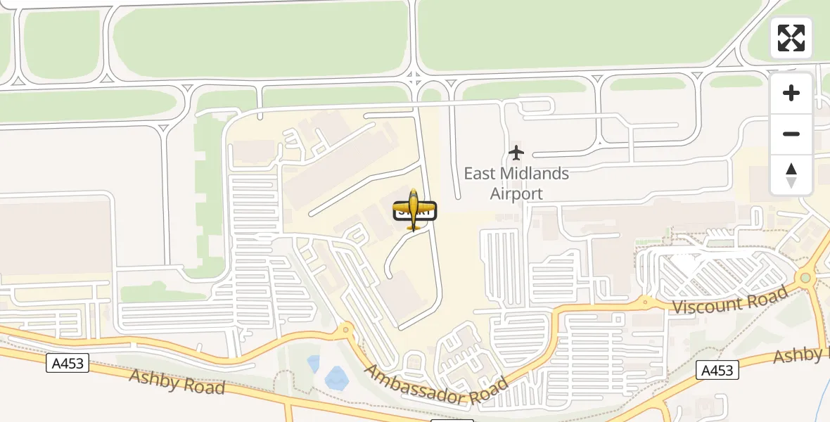 Flight route Police Aircraft East Midlands Airport - East Midlands Airport, 05 July 2026, 12:17