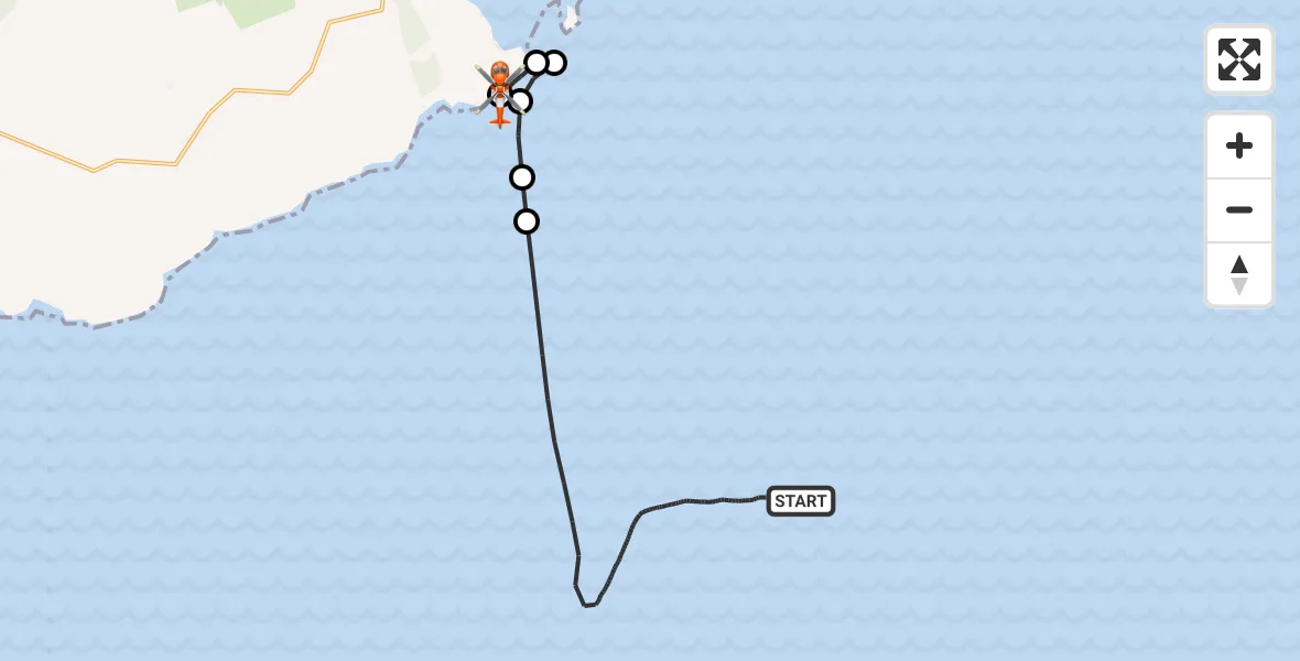 Flight route Coastguard Helicopter Irish Sea - Auchencairn, 05 July 2026, 13:38