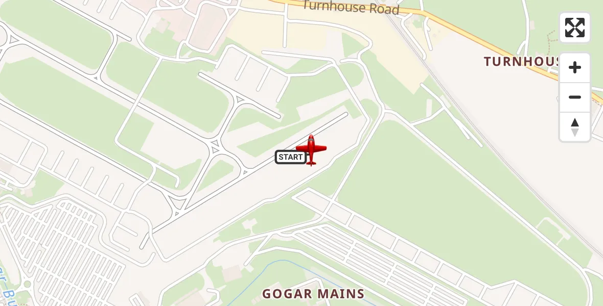 Flight route Air Ambulance Aircraft Edinburgh Airport - Edinburgh Airport, 05 July 2026, 19:49