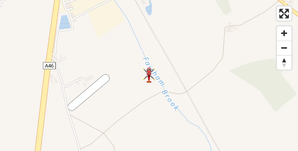 Flight route Air Ambulance Helicopter Nottingham Heliport - Nottingham Heliport, 06 July 2026, 09:22