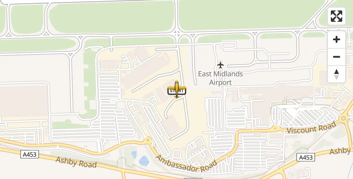 Flight route Police Aircraft East Midlands Airport - East Midlands Airport, 06 July 2026, 13:20
