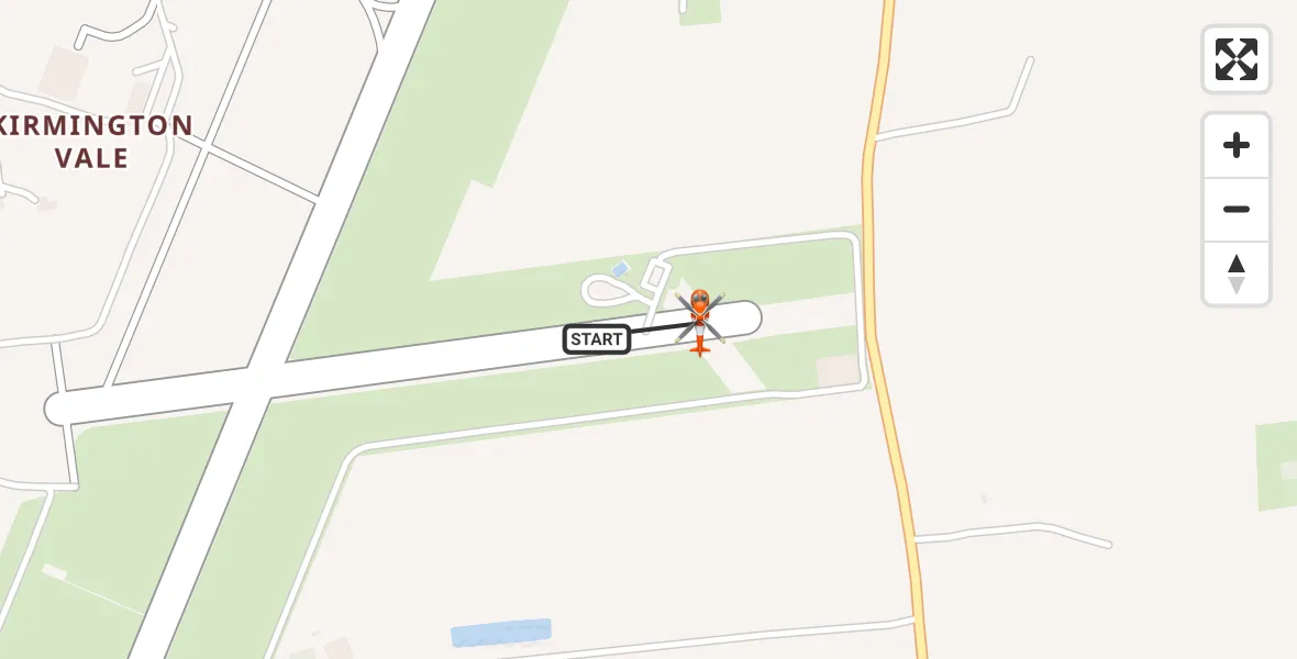 Flight route Coastguard Helicopter Humberside Airport - Humberside Airport, 06 July 2026, 23:52