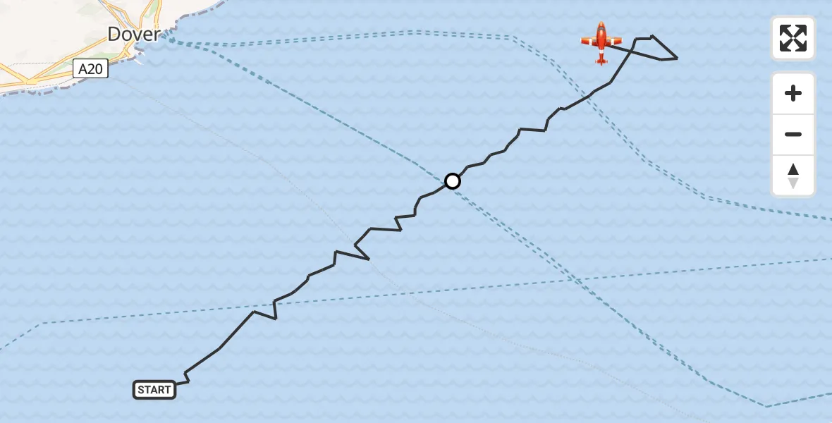 Flight route Coastguard Drone English Channel - North Sea, 07 July 2026, 08:39