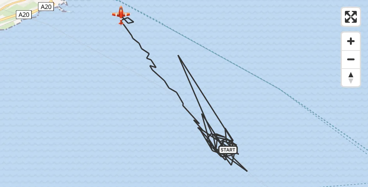 Flight route Coastguard Drone English Channel - English Channel, 07 July 2026, 09:05