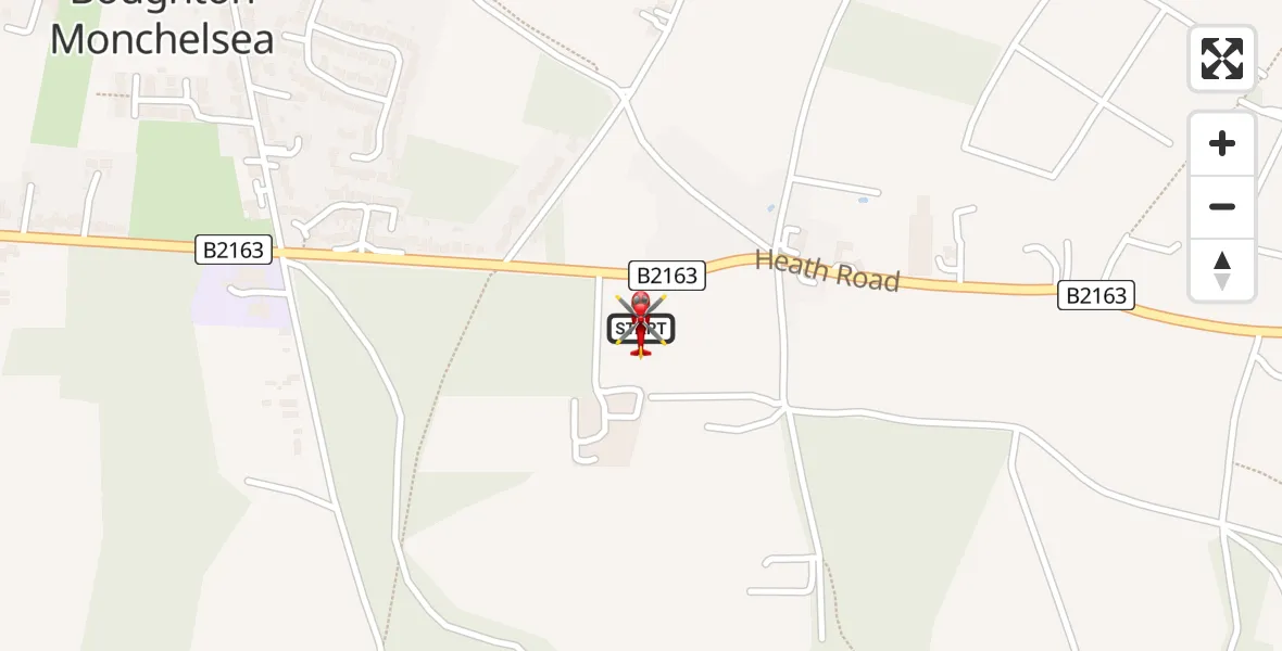 Flight route Air Ambulance Helicopter Maidstone - Maidstone, 07 July 2026, 09:35
