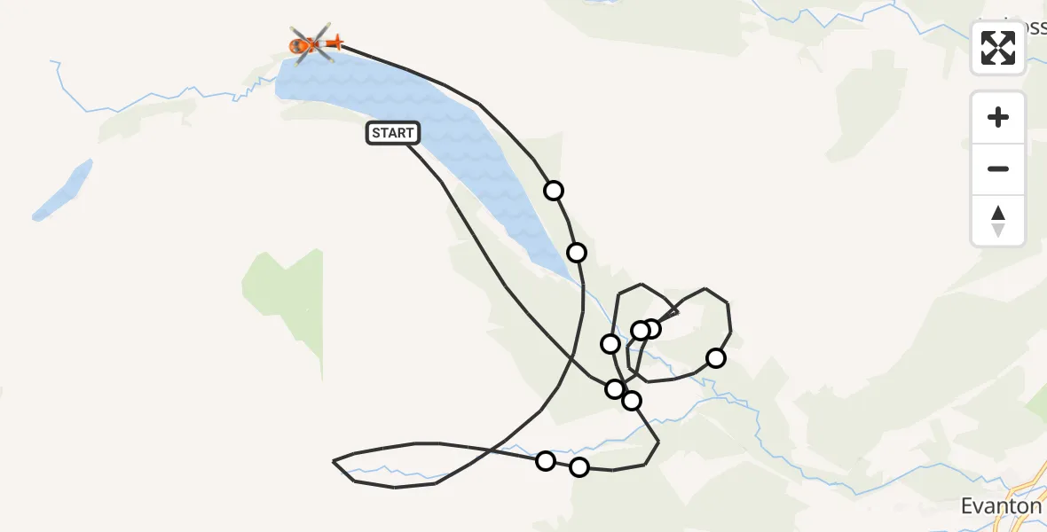 Flight route Coastguard Helicopter Highland - Highland, 07 July 2026, 09:49