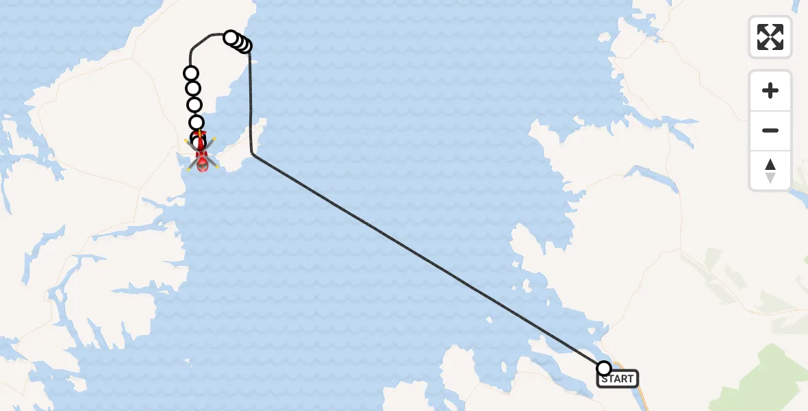 Flight route Air Ambulance Helicopter Ullapool - Stornoway Airport, 07 July 2026, 13:34