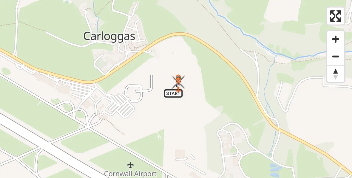 Flight route Coastguard Helicopter Cornwall Airport Newquay - Cornwall Airport Newquay, 07 July 2026, 14:52