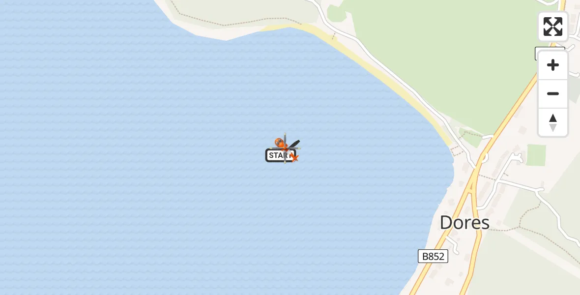 Flight route Coastguard Helicopter Loch Ness - Loch Ness, 08 July 2026, 09:56