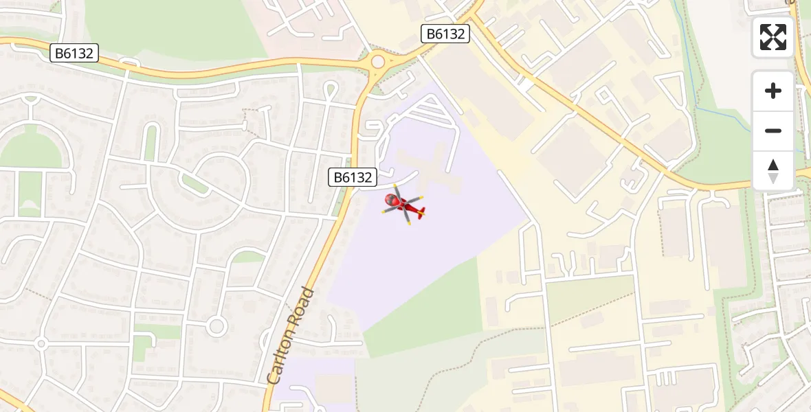 Flight route Air Ambulance Helicopter Barnsley - Barnsley, 09 July 2026, 10:36