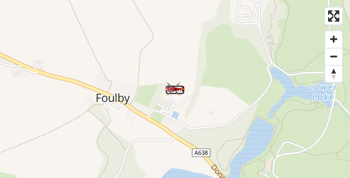Flight route Air Ambulance Helicopter YAA Nostell Helicopter Port - YAA Nostell Helicopter Port, 09 July 2026, 12:37