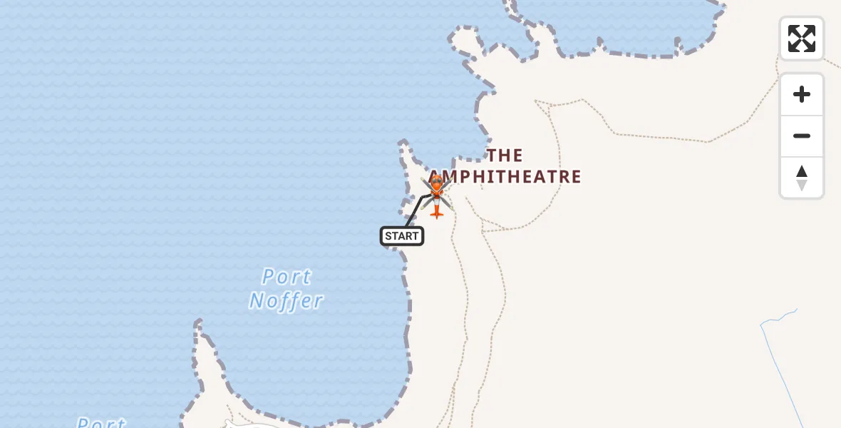 Flight route Coastguard Helicopter Inner Seas - Inner Seas, 09 July 2026, 12:59