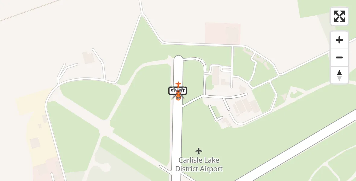 Flight route Coastguard Helicopter Carlisle Lake District Airport - Carlisle Lake District Airport, 09 July 2026, 14:36