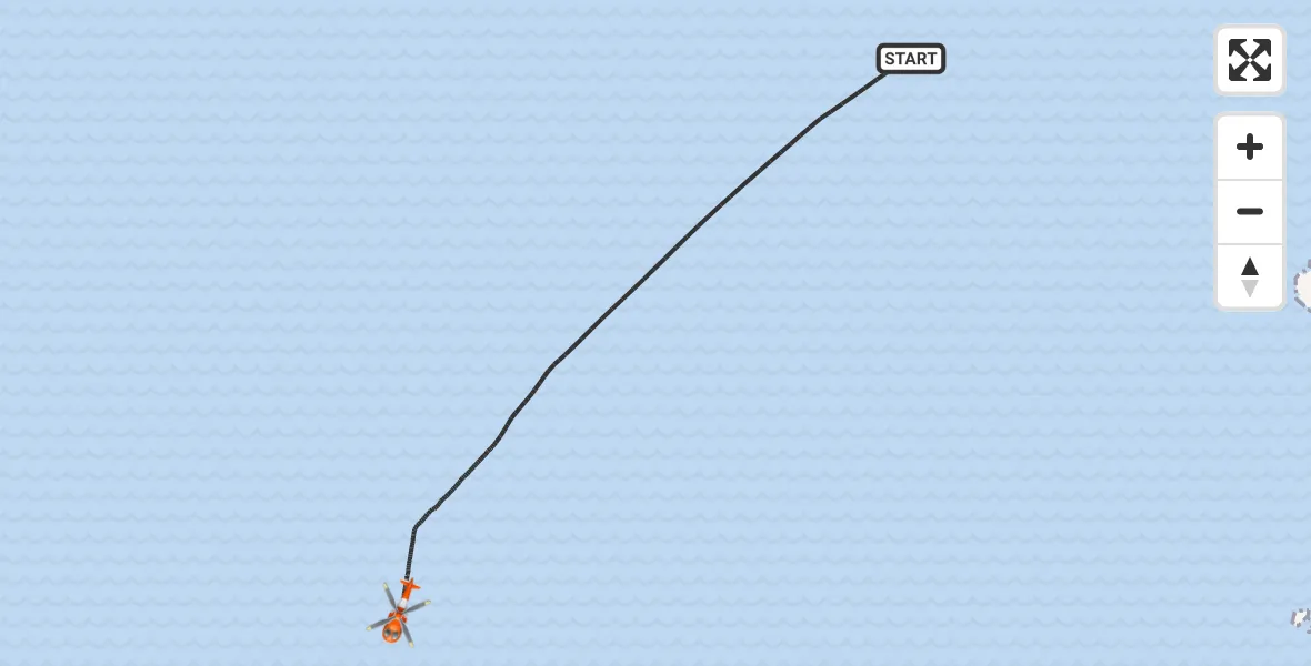 Flight route Coastguard Helicopter Inner Seas - Inner Seas, 09 July 2026, 15:50