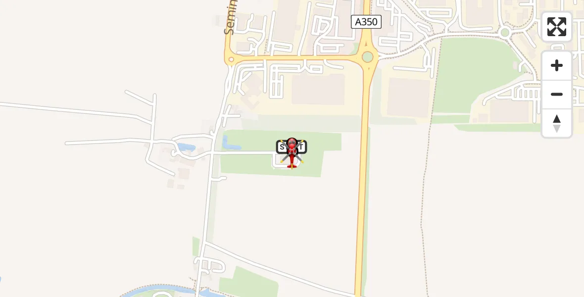 Flight route Air Ambulance Helicopter Wiltshire Air Ambulance - Wiltshire Air Ambulance, 10 July 2026, 09:08