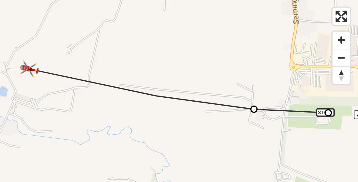 Flight route Air Ambulance Helicopter Wiltshire Air Ambulance - Melksham, 10 July 2026, 10:59