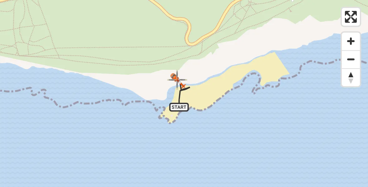 Flight route Coastguard Helicopter Eastbourne - Eastbourne, 10 July 2026, 12:10