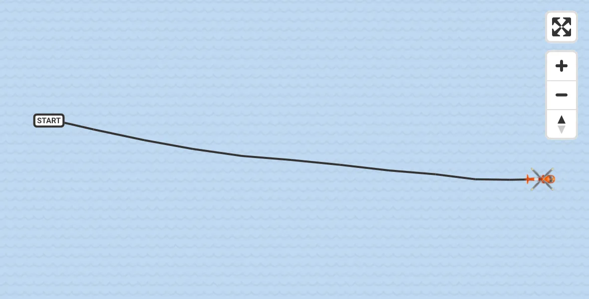 Flight route Coastguard Helicopter English Channel - English Channel, 10 July 2026, 14:53