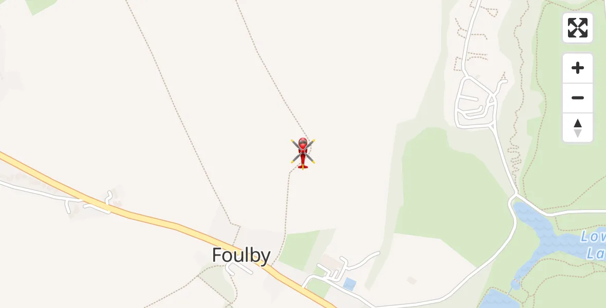 Flight route Air Ambulance Helicopter YAA Nostell Helicopter Port - YAA Nostell Helicopter Port, 10 July 2026, 20:01