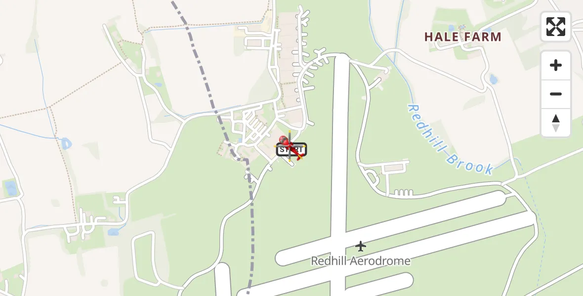 Flight route Air Ambulance Helicopter Redhill Aerodrome - Redhill Aerodrome, 11 July 2026, 13:08